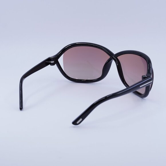 Tom Ford FT1069 01Z Fernanda Sunglasses Black Geometric Frame, Violet Lenses - Picture 8 of 9